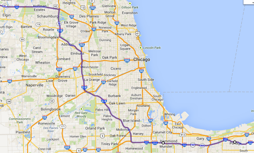 chicago tollway map