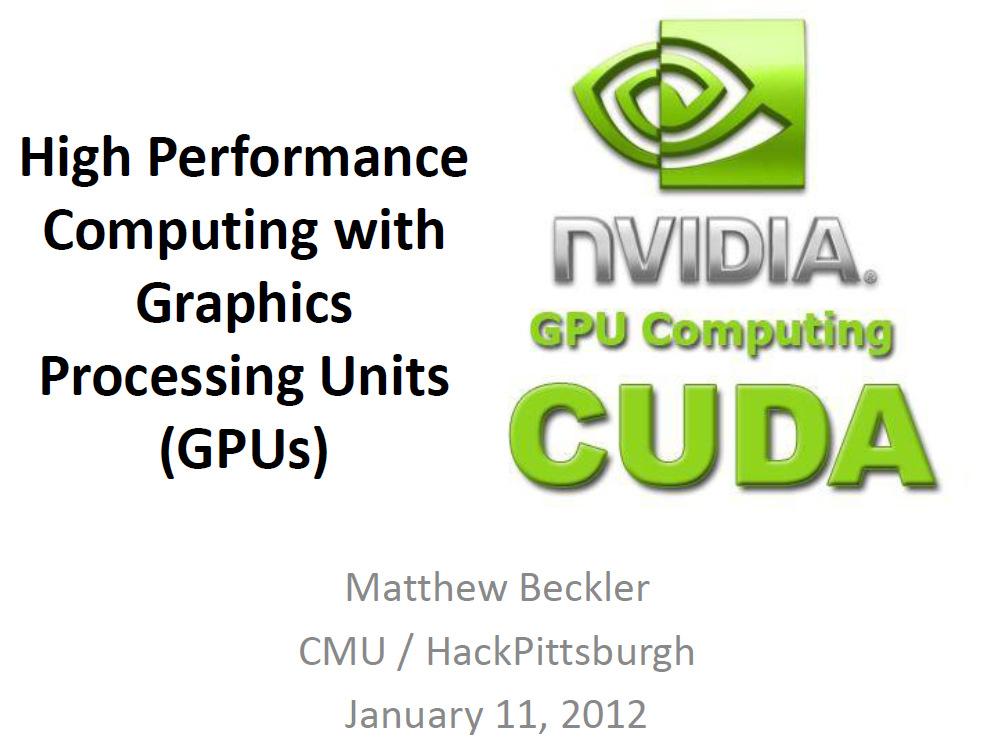 High Performance Computing with Graphics Processing Units | Marginalia