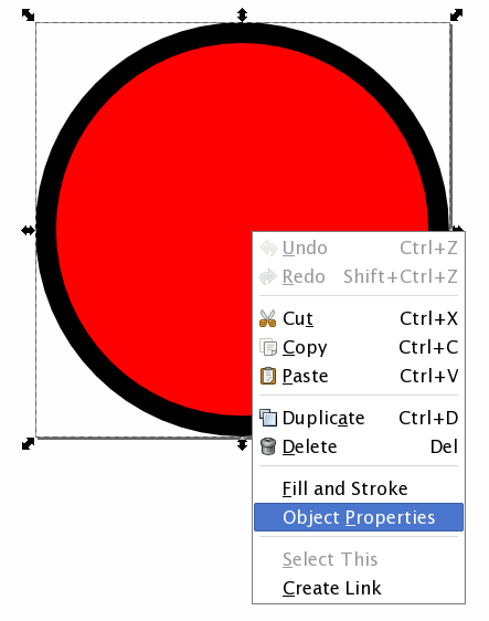 Right click and select 'Object Properties'