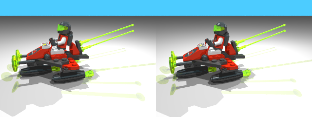 Stereoscopic Spaceship Spin Video